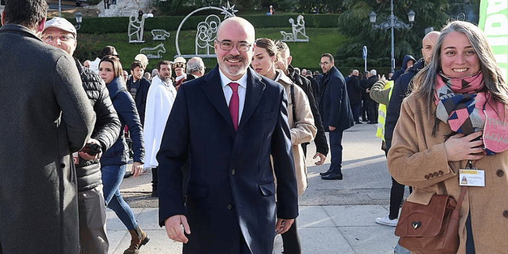 Francisco Martín, delegado del Gobierno en Madrid, durante anuncio del acto alternativo por el Día de la Constitución